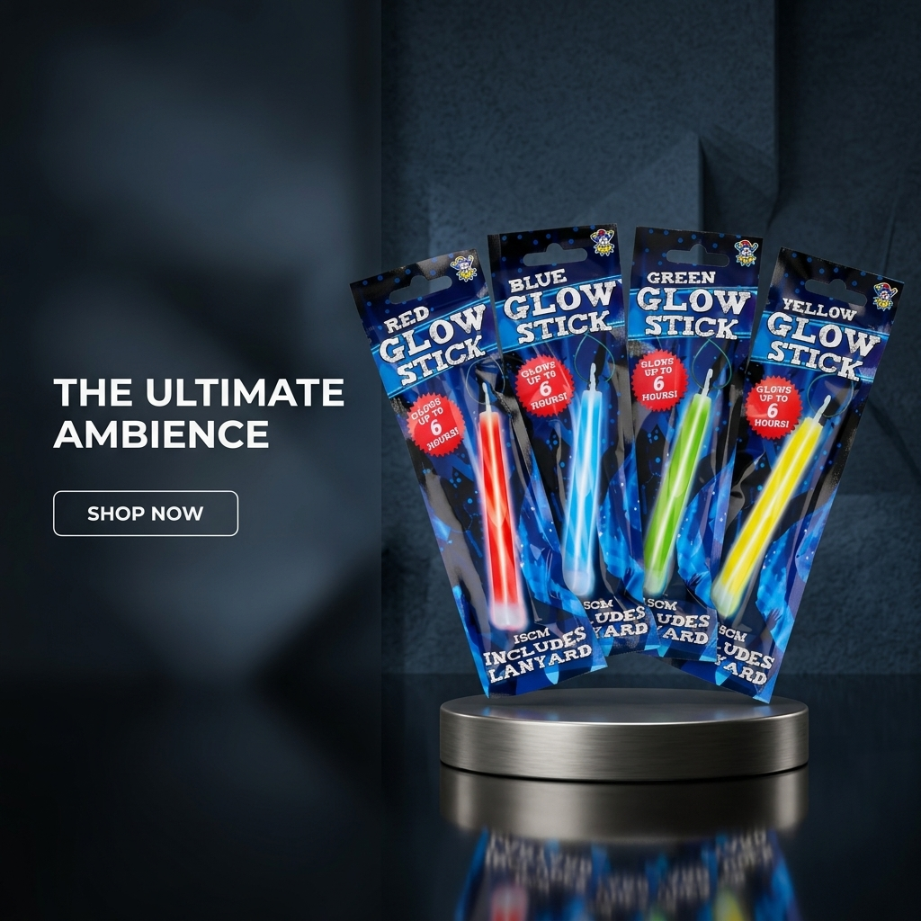 Premium Glow Stick Multi-Pack | 6-Hour Ultra Bright Glow | Assorted Colors | Includes Lanyards